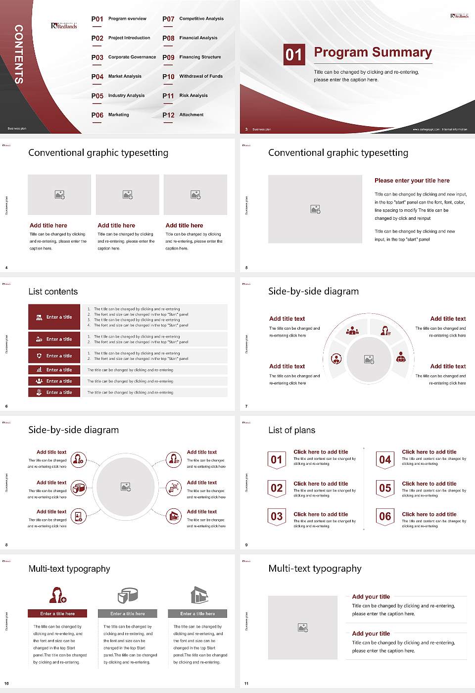 University of Redlands Competition/Entrepreneurship Contest PPT Template16:9 ratio PPT effect preview image2