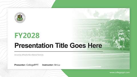 University of Puerto Rico-Medical Sciences Academic Presentation/Research Findings Report PPT Template