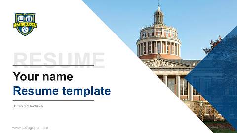 University of Rochester Resume PPT Template