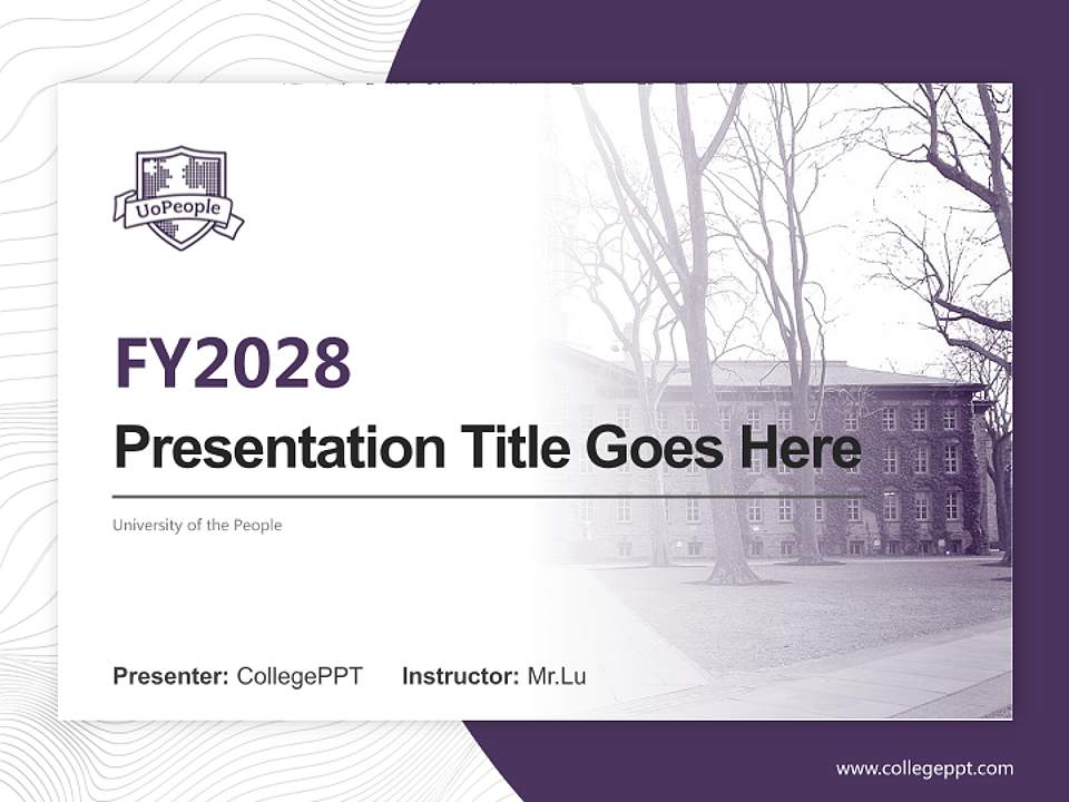 University of the People Academic Presentation/Research Findings Report PPT Template4:3 ratio PPT effect preview image5
