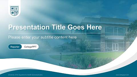 University of St. Augustine for Health Sciences(Austin) Lecture Sharing and Networking Event PPT Template