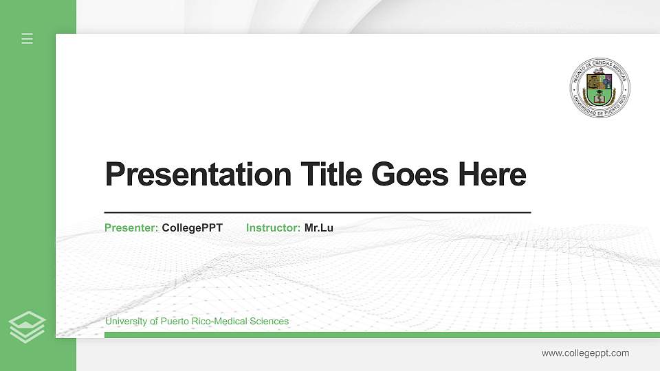 University of Puerto Rico-Medical Sciences Thesis Proposal/Graduation Defense PPT Template16:9 ratio PPT effect preview image