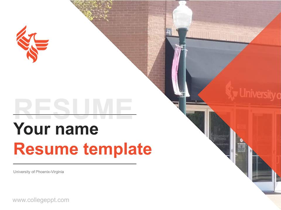 University of Phoenix-Virginia Resume PPT Template4:3 ratio PPT effect preview image5