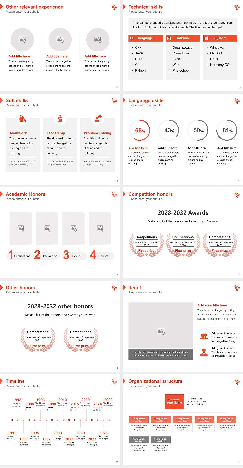 University of Phoenix-Virginia Resume PPT Template4:3 ratio PPT effect preview image3