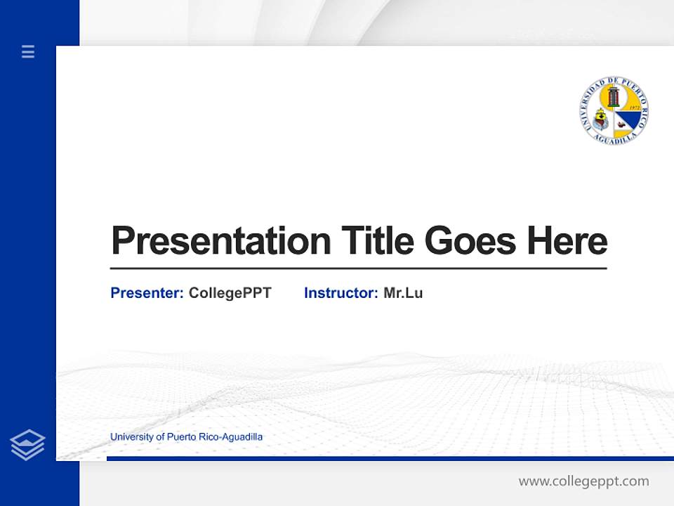 University of Puerto Rico-Aguadilla Thesis Proposal/Graduation Defense PPT Template4:3 ratio PPT effect preview image5