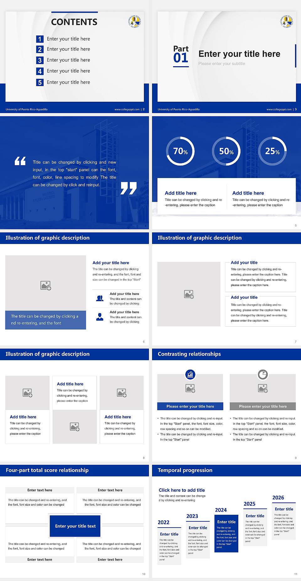 University of Puerto Rico-Aguadilla Thesis Proposal/Graduation Defense PPT Template4:3 ratio PPT effect preview image2