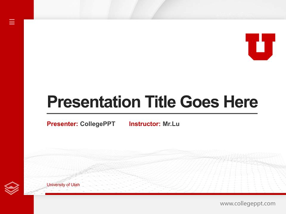 University of Utah Thesis Proposal/Graduation Defense PPT Template4:3 ratio PPT effect preview image5