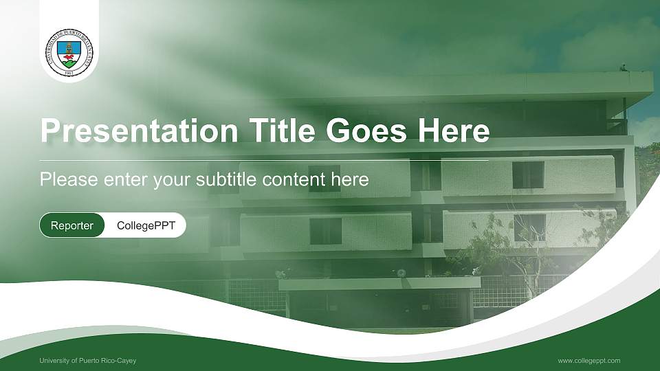 University of Puerto Rico-Cayey Lecture Sharing and Networking Event PPT Template16:9 ratio PPT effect preview image