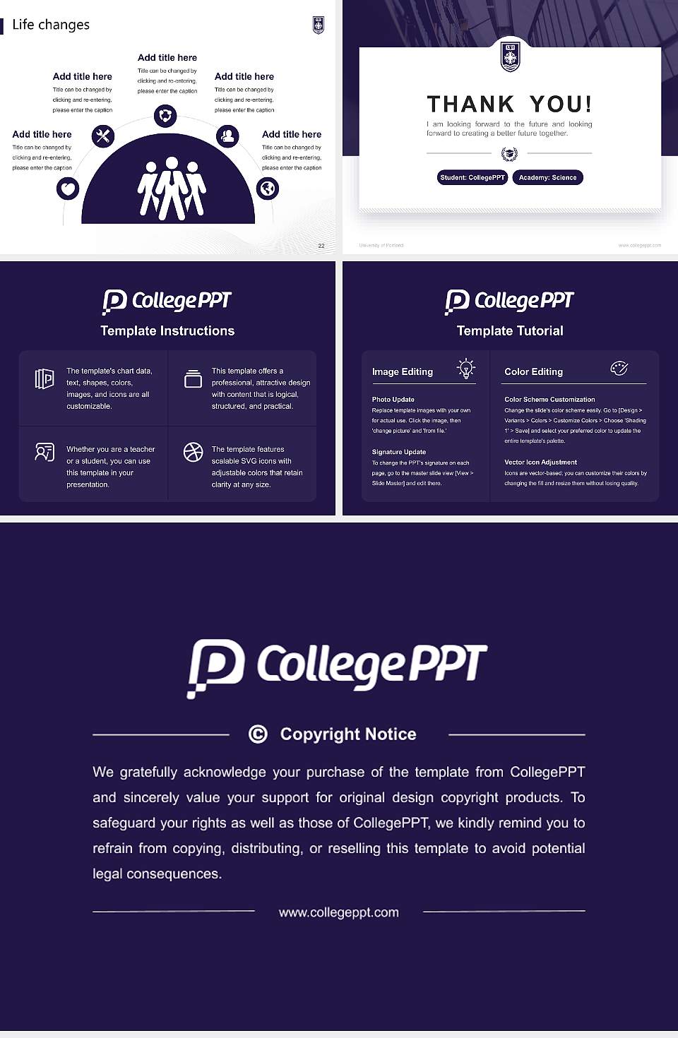 University of Portland National Scholarship Defense PPT Template4:3 ratio PPT effect preview image4
