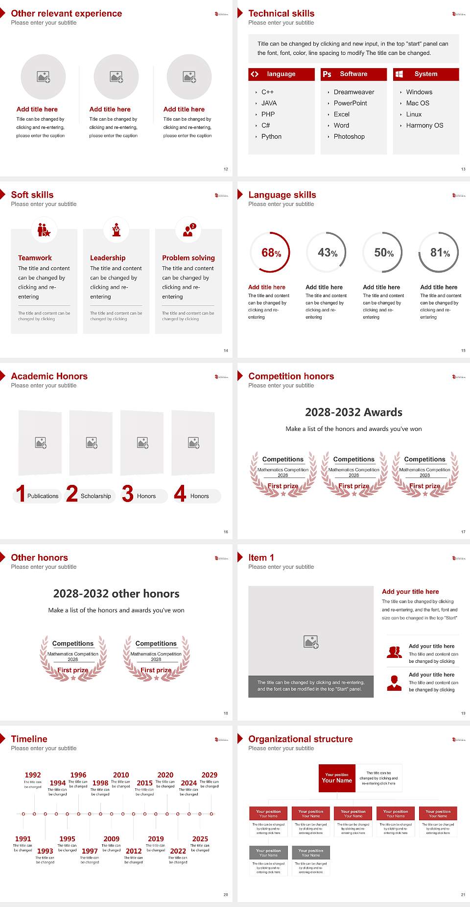 University of South Dakota Resume PPT Template4:3 ratio PPT effect preview image3