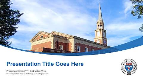 University of Saint Mary of the Lake Course/Courseware Creation PPT Template