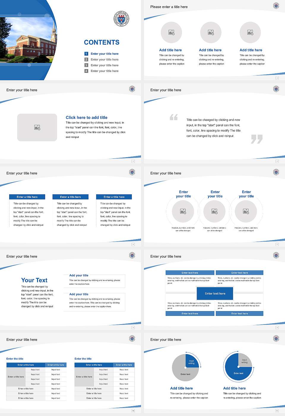 University of Saint Mary of the Lake Course/Courseware Creation PPT Template16:9 ratio PPT effect preview image2