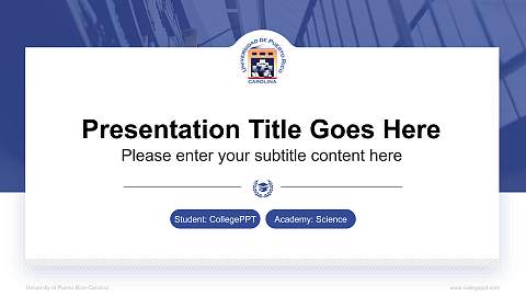 University of Puerto Rico-Carolina National Scholarship Defense PPT Template