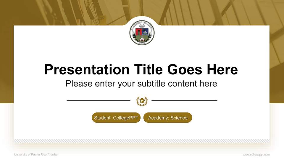 University of Puerto Rico-Arecibo National Scholarship Defense PPT Template16:9 ratio PPT effect preview image