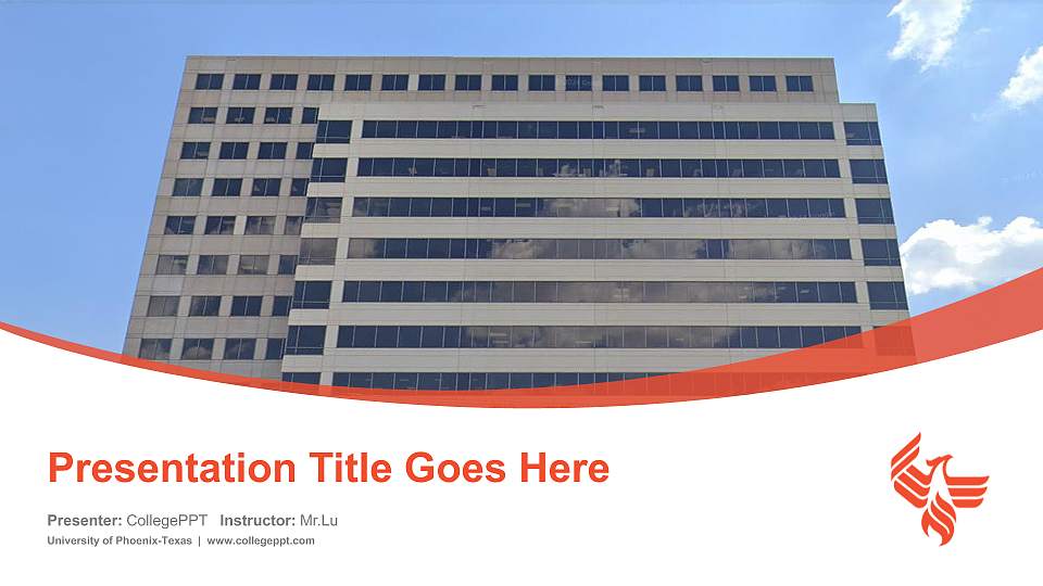 University of Phoenix-Texas Course/Courseware Creation PPT Template16:9 ratio PPT effect preview image