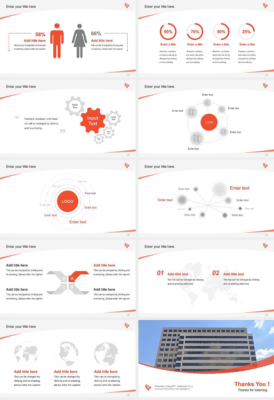 University of Phoenix-Texas Course/Courseware Creation PPT Template16:9 ratio PPT effect preview image4