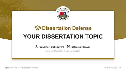 University of Puerto Rico-Arecibo Graduation Thesis Defense PPT Template