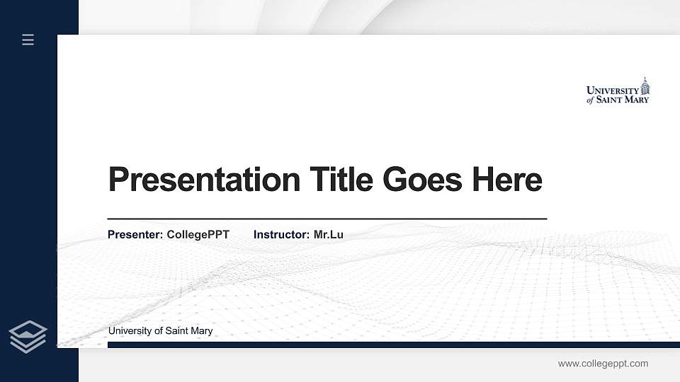 University of Saint Mary Thesis Proposal/Graduation Defense PPT Template16:9 ratio PPT effect preview image