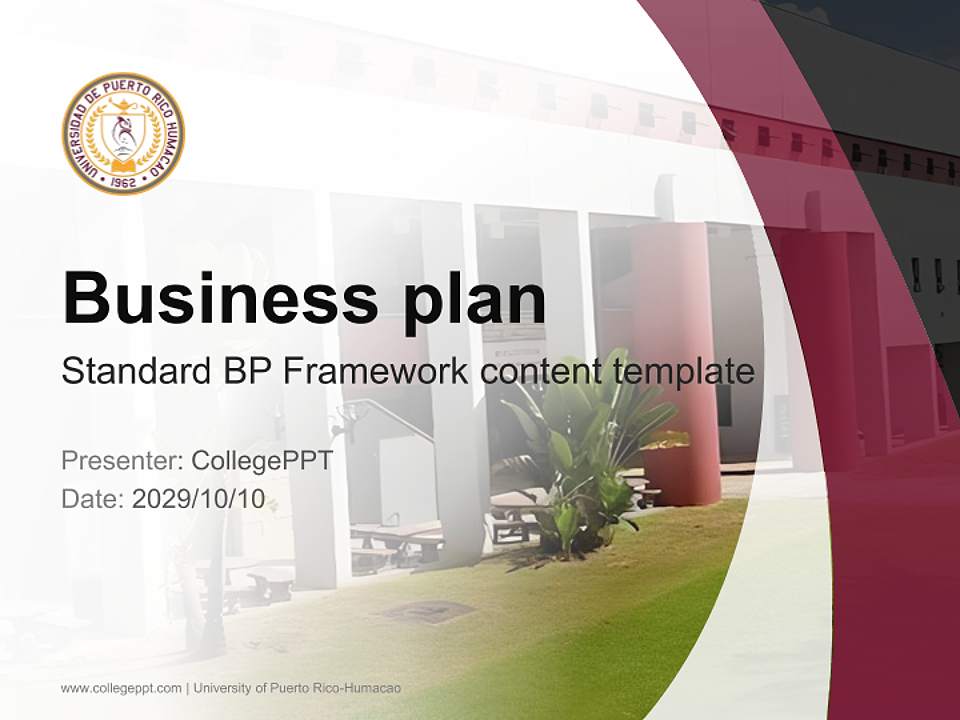 University of Puerto Rico-Humacao Competition/Entrepreneurship Contest PPT Template4:3 ratio PPT effect preview image9