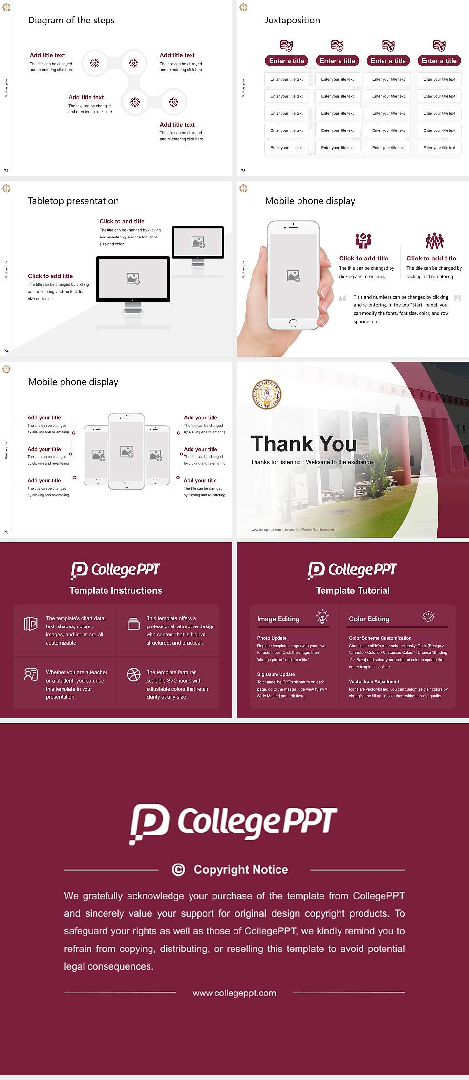 University of Puerto Rico-Humacao Competition/Entrepreneurship Contest PPT Template4:3 ratio PPT effect preview image9