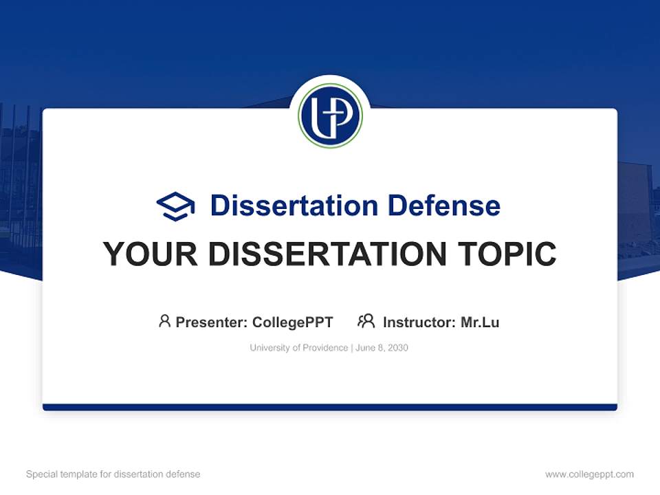 University of Providence Graduation Thesis Defense PPT Template4:3 ratio PPT effect preview image7
