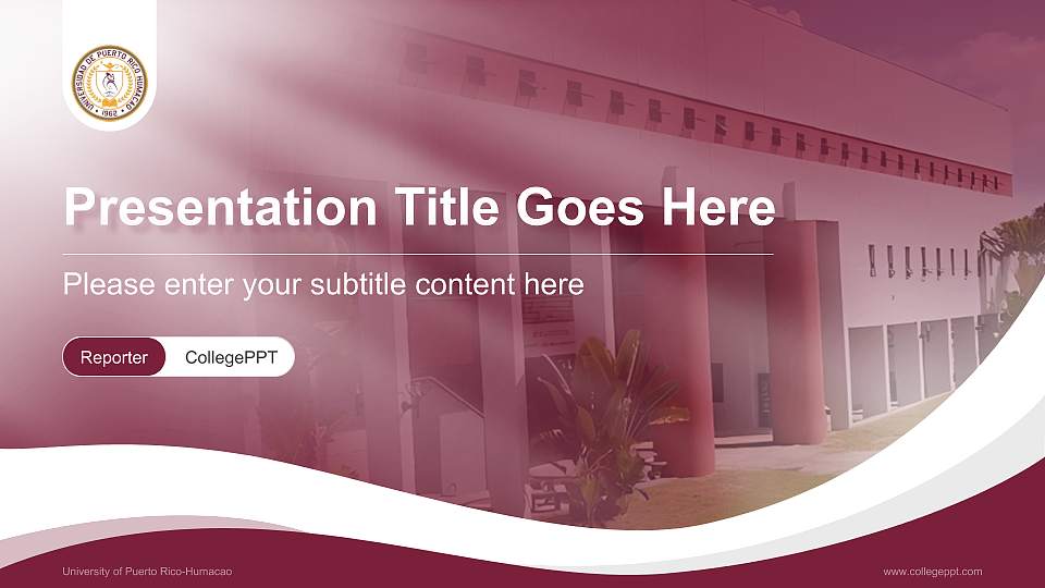 University of Puerto Rico-Humacao Lecture Sharing and Networking Event PPT Template16:9 ratio PPT effect preview image