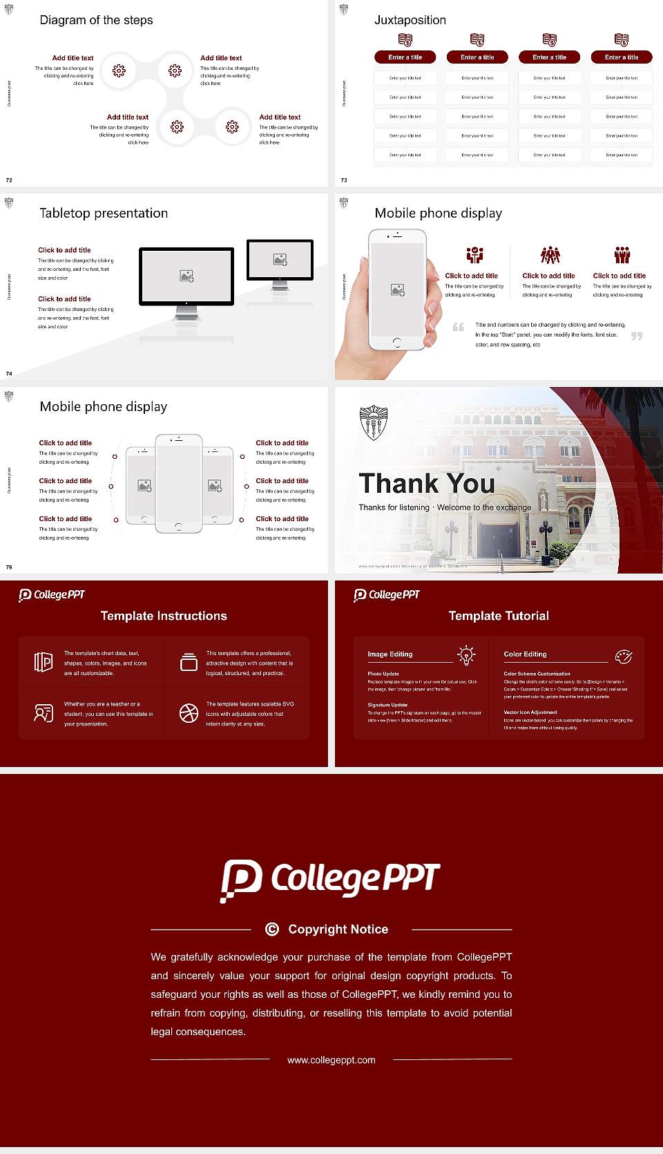University of Southern California Competition/Entrepreneurship Contest PPT Template16:9 ratio PPT effect preview image9