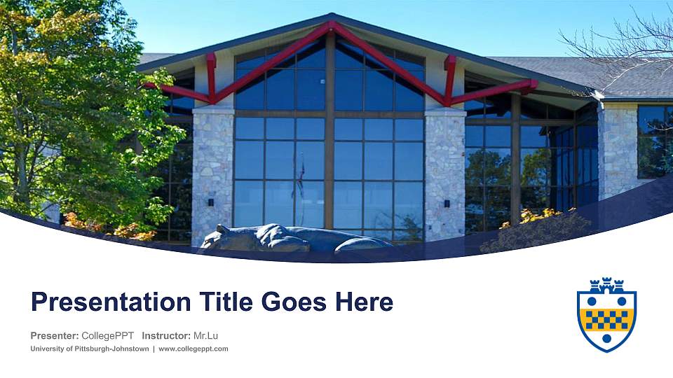 University of Pittsburgh-Johnstown Course/Courseware Creation PPT Template16:9 ratio PPT effect preview image