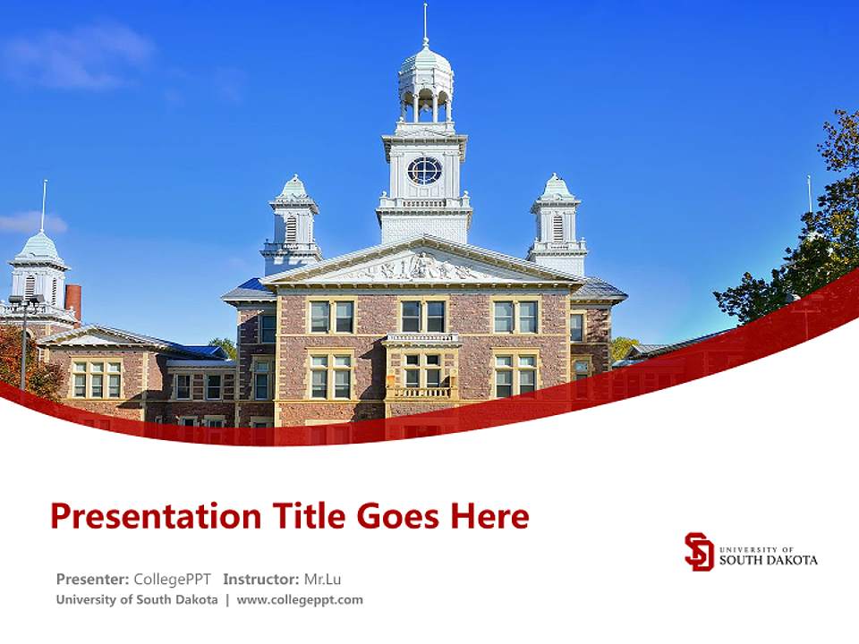 University of South Dakota Course/Courseware Creation PPT Template4:3 ratio PPT effect preview image5
