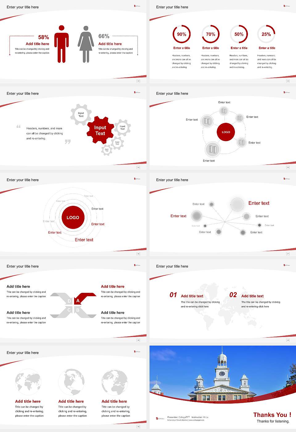 University of South Dakota Course/Courseware Creation PPT Template16:9 ratio PPT effect preview image4