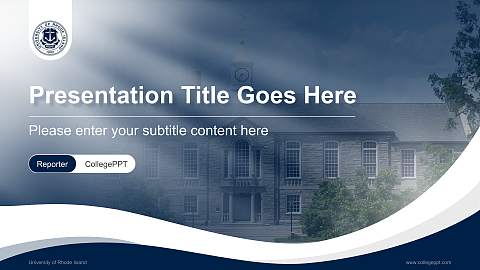 University of Rhode Island Lecture Sharing and Networking Event PPT Template