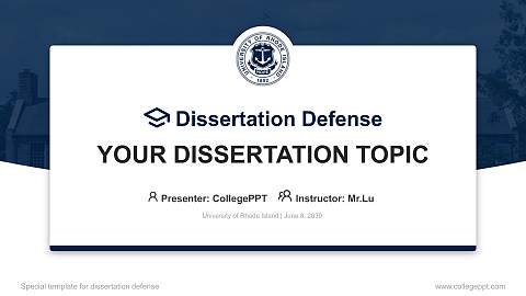 University of Rhode Island Graduation Thesis Defense PPT Template