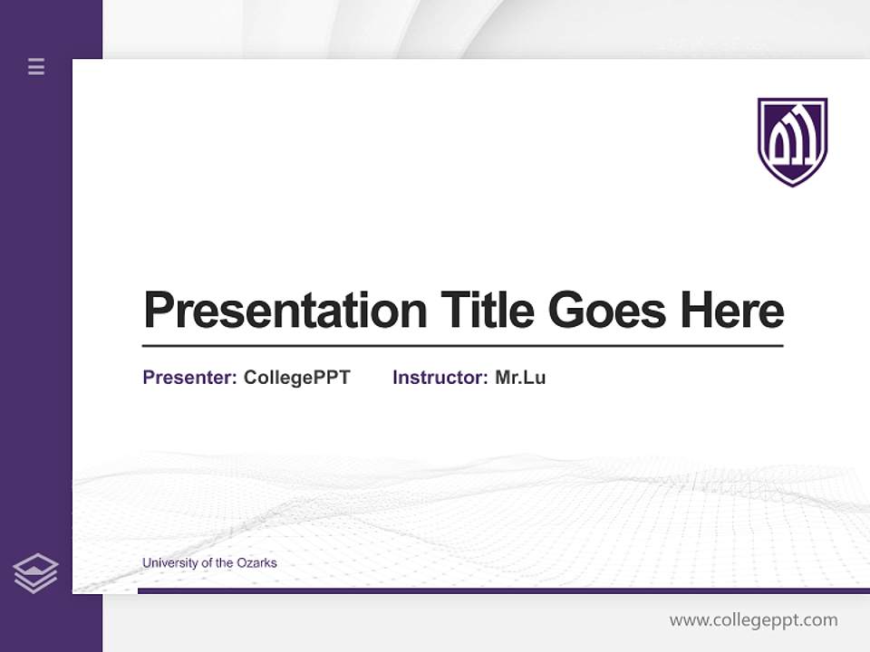University of the Ozarks Thesis Proposal/Graduation Defense PPT Template4:3 ratio PPT effect preview image5