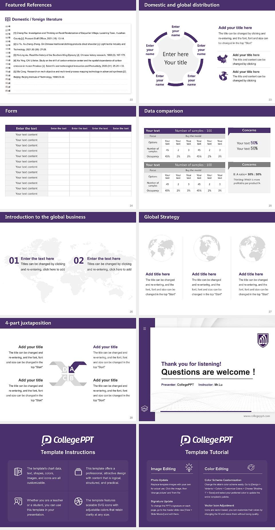 University of the Ozarks Thesis Proposal/Graduation Defense PPT Template4:3 ratio PPT effect preview image4