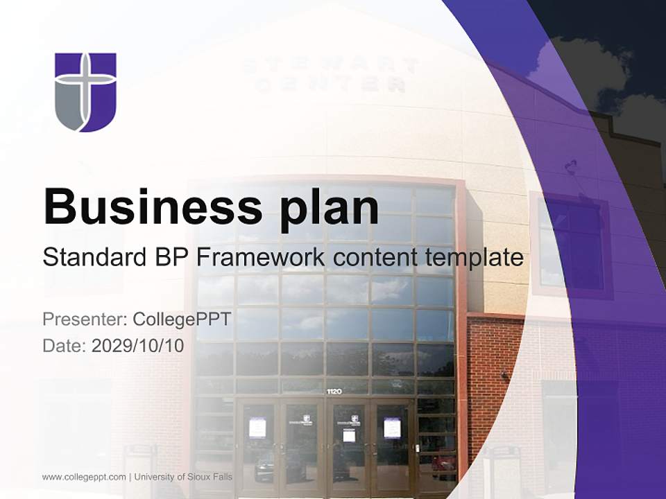University of Sioux Falls Competition/Entrepreneurship Contest PPT Template4:3 ratio PPT effect preview image9