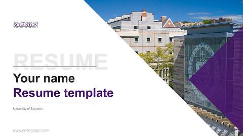University of Scranton Resume PPT Template