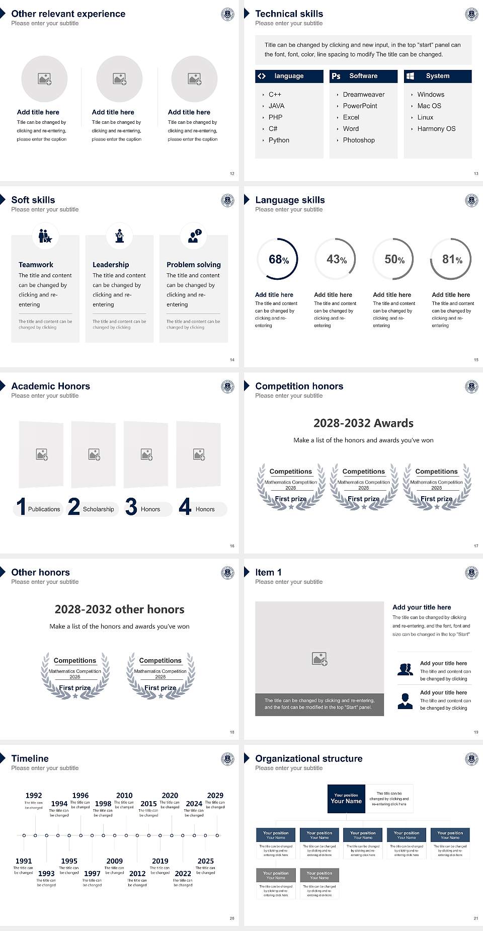 University of Rhode Island Resume PPT Template4:3 ratio PPT effect preview image3
