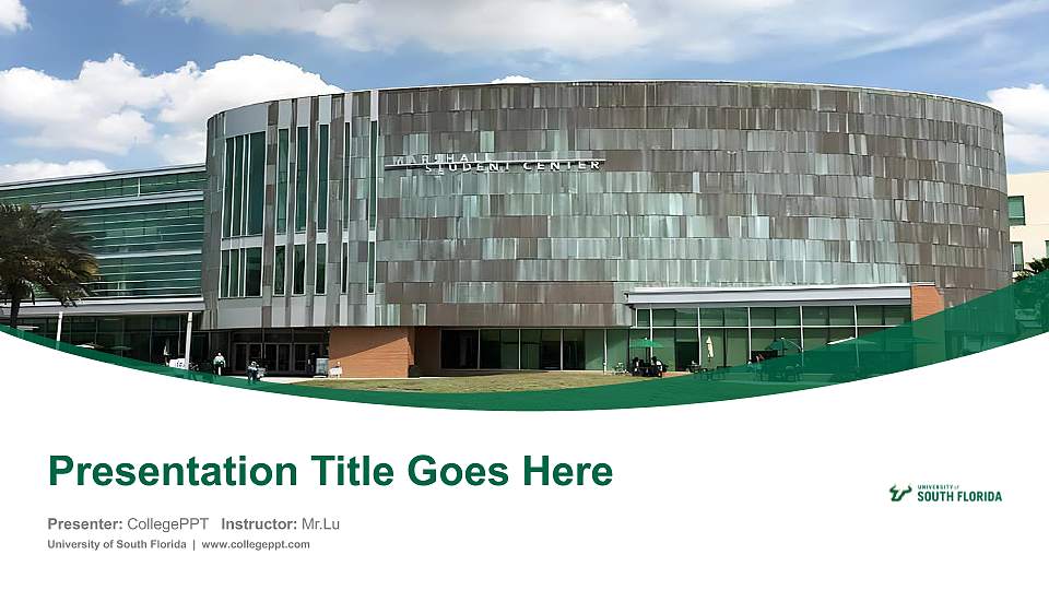 University of South Florida Course/Courseware Creation PPT Template16:9 ratio PPT effect preview image