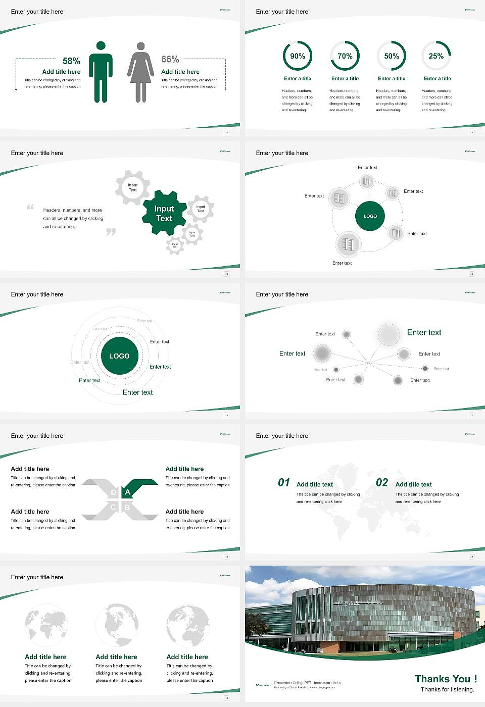 University of South Florida Course/Courseware Creation PPT Template16:9 ratio PPT effect preview image4