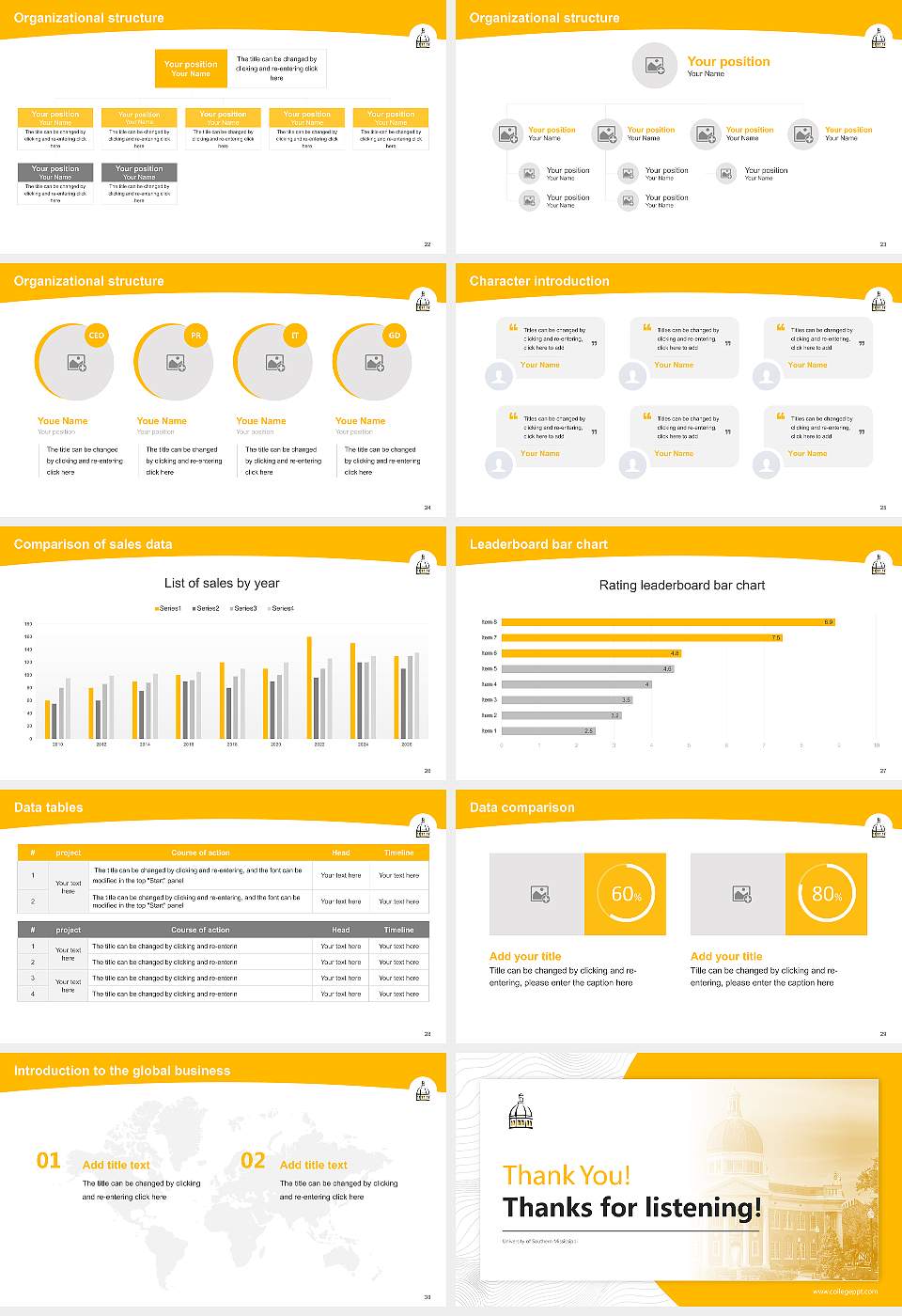 University of Southern Mississippi Academic Presentation/Research Findings Report PPT Template16:9 ratio PPT effect preview image4