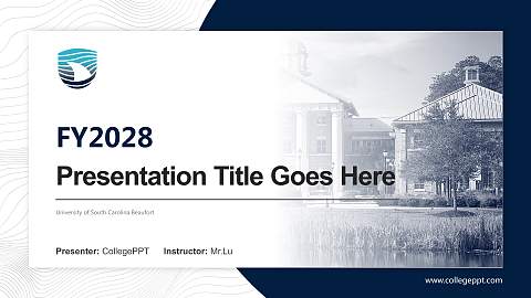 University of South Carolina Beaufort Academic Presentation/Research Findings Report PPT Template