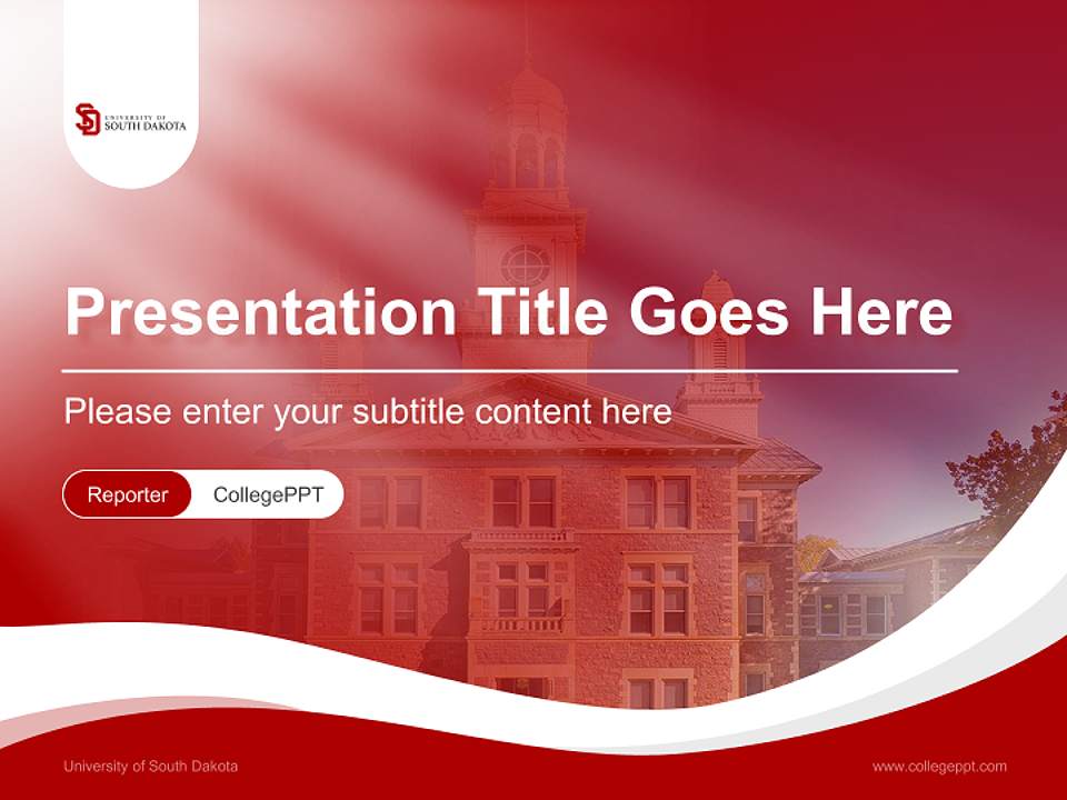 University of South Dakota Lecture Sharing and Networking Event PPT Template4:3 ratio PPT effect preview image4