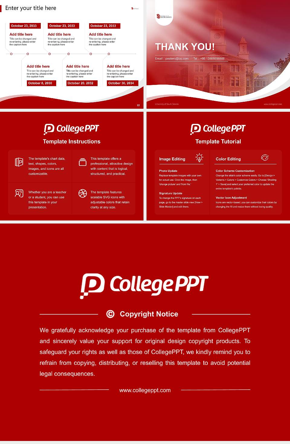 University of South Dakota Lecture Sharing and Networking Event PPT Template4:3 ratio PPT effect preview image4
