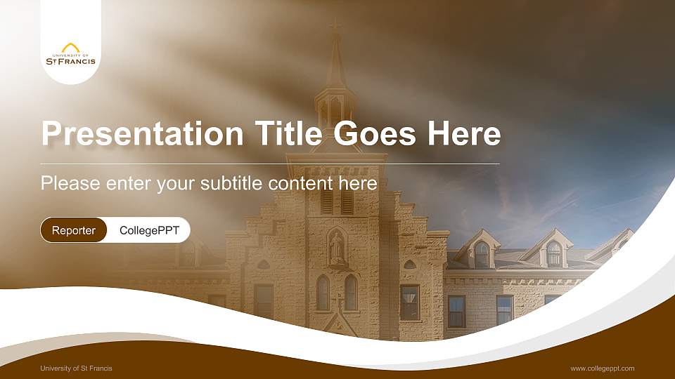 University of St Francis Lecture Sharing and Networking Event PPT Template16:9 ratio PPT effect preview image