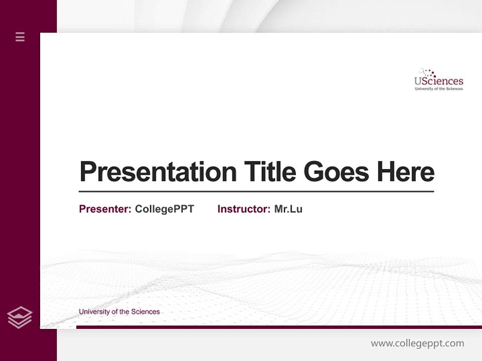 University of the Sciences Thesis Proposal/Graduation Defense PPT Template4:3 ratio PPT effect preview image5