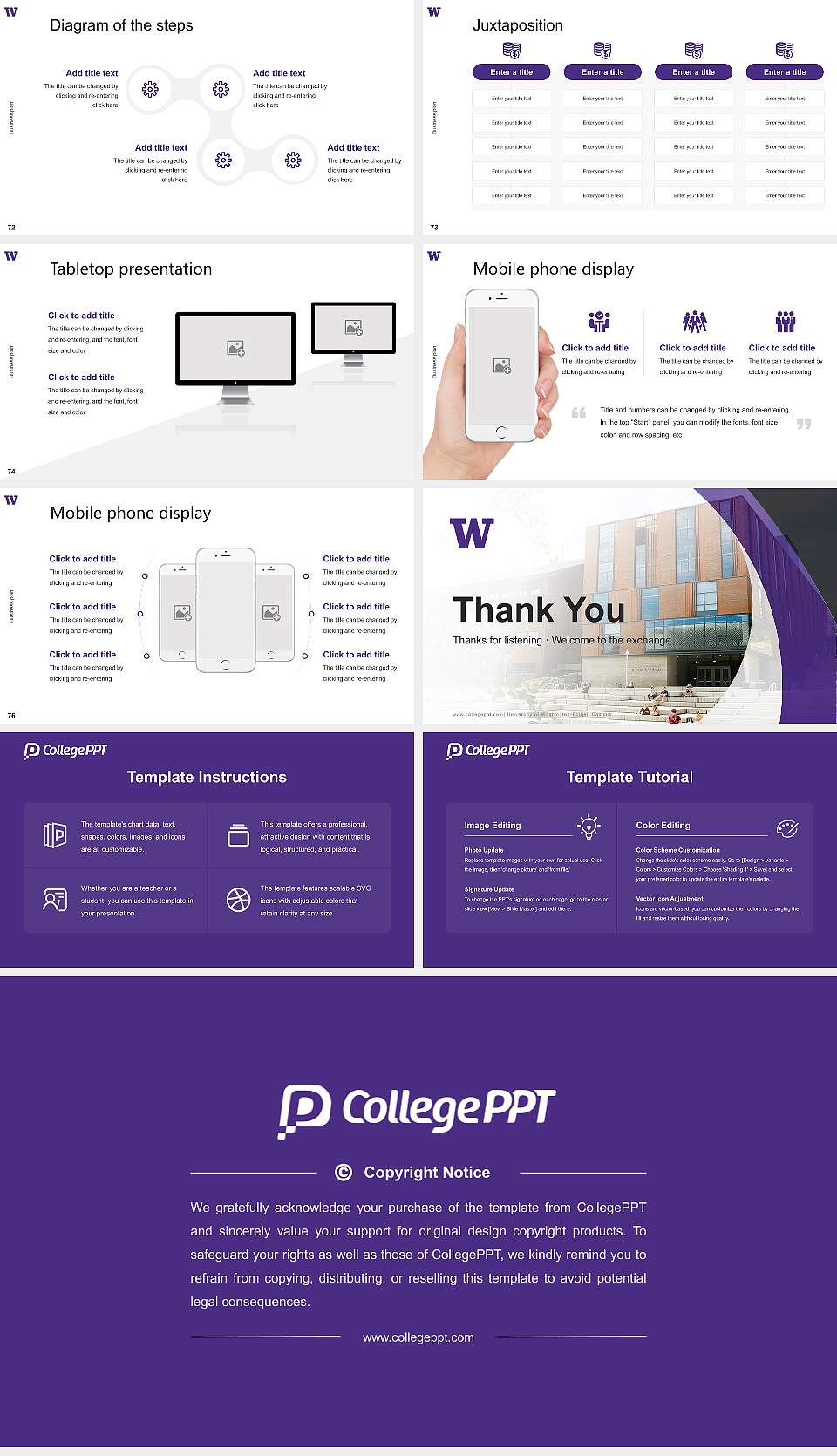 University of Washington-Bothell Campus Competition/Entrepreneurship Contest PPT Template16:9 ratio PPT effect preview image9