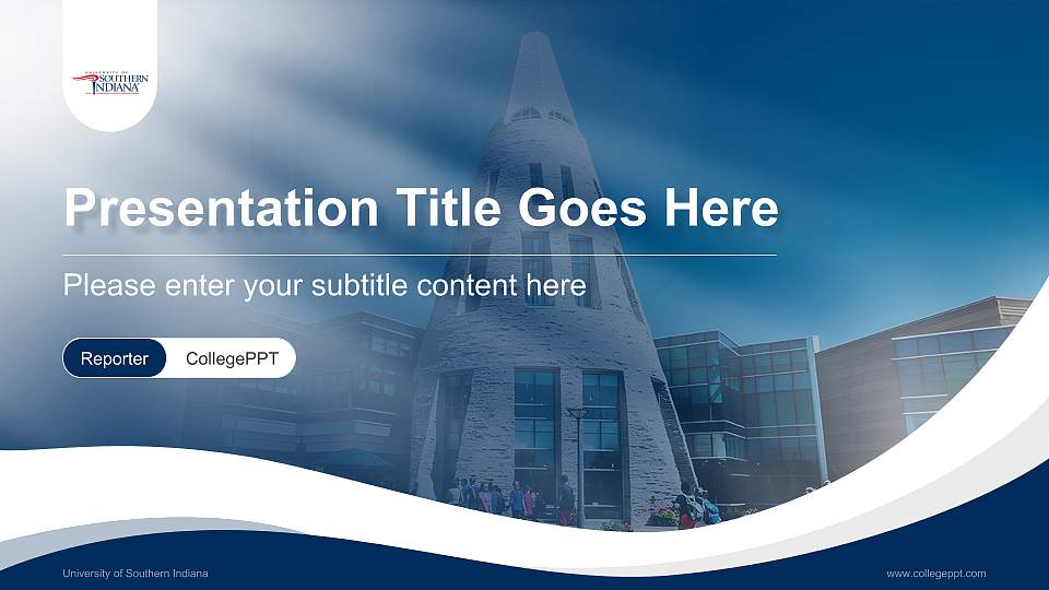 University of Southern Indiana Lecture Sharing and Networking Event PPT Template16:9 ratio PPT effect preview image