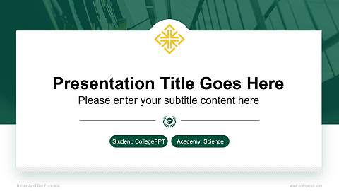 University of San Francisco National Scholarship Defense PPT Template