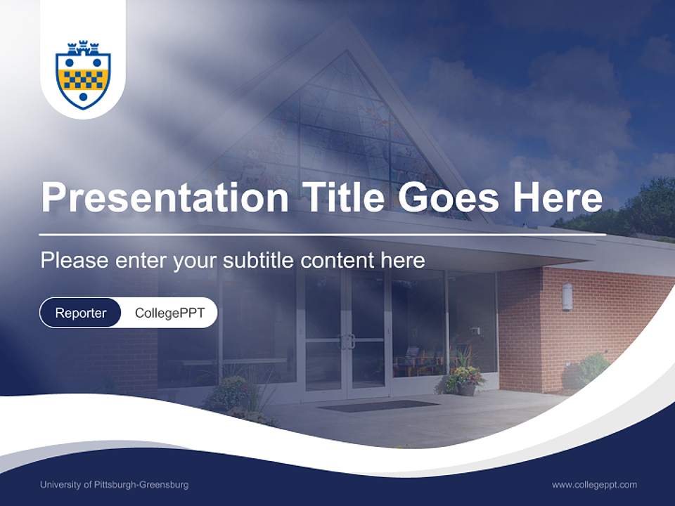 University of Pittsburgh-Greensburg Lecture Sharing and Networking Event PPT Template4:3 ratio PPT effect preview image4