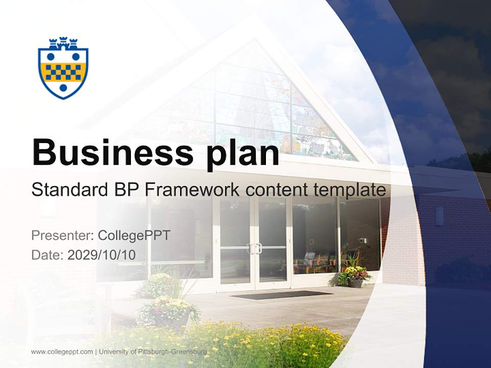 University of Pittsburgh-Greensburg Competition/Entrepreneurship Contest PPT Template4:3 ratio PPT effect preview image9